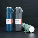 Vacuum Insulated Thermal Flask Set With Cup Set (random Color)